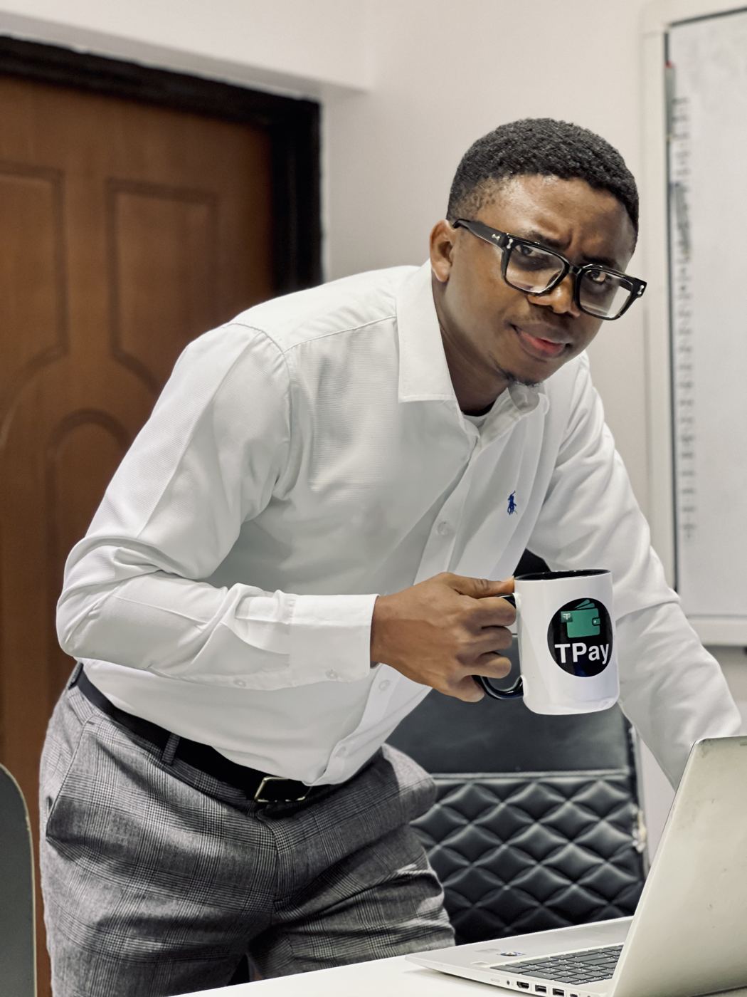 A member of the Taxtech team at work in the Lagos office